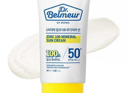THE FACE SHOP Dr.Belmeur UV Derma Zinc 100 Mineral Sunscreen SPF50+ PA++++, 50ml, 1 piece