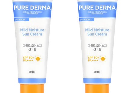 ON THE BODY  Pure Derma Mild Moisture Sunscreen SPF50+ PA++++, 50ml, 2 Count
