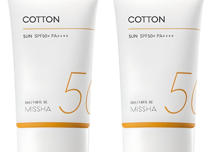 MISSHA  ALL AROUND SAFE BLOCK COTTON SUN CREAM SPF50+ PA++++, 50ml, 2 count