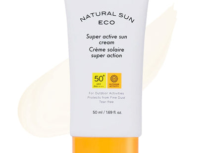THE FACE SHOP The Face Shop Natural Sun Eco Super Active Sun Cream SPF50+ PA++++, 50ml, 1 Count