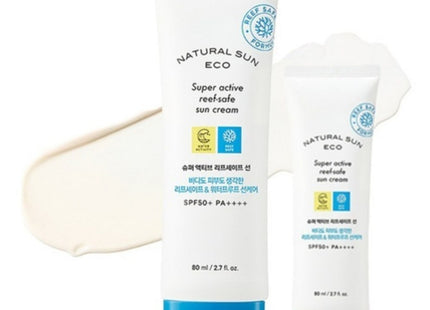 THE FACE SHOP The Face Shop Natural Sun Eco Super Active Leaf Safe Sun Cream SPF50+ PA++++, 80ml, 2pk