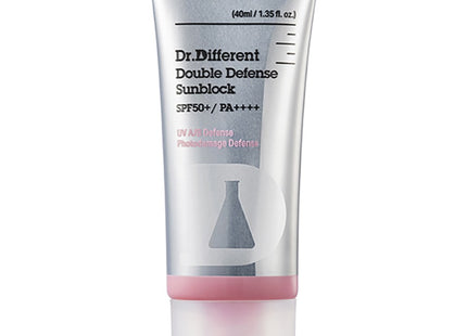 DR. DIFFERENT  Double Defense Sunblock SPF50+ PA++++, 40ml, 1 count