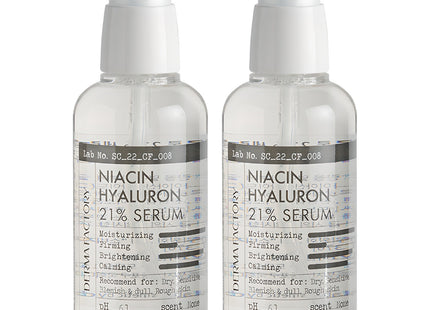 DERMA FACTORY  Niacin Hyaluron Serum, 80ml, 2 Count