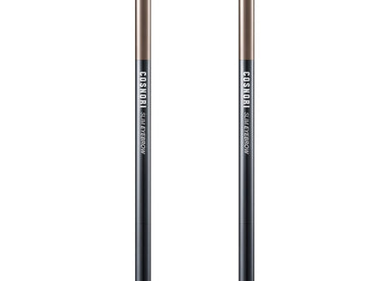 COSNOREE  Slim Eyebrow Pencil 0.13g, 01 Brownie, 2 Pack