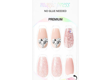 DASHING DIVA  MagicPress Nail Kit Love Hug Coffin, Pink, 1 Set