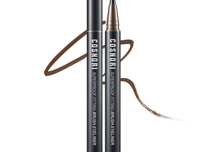 COSNOIR  Super Proof Fitting Brush Eyeliner 0.6g, 1 count, 03 Brown