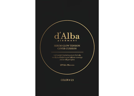 D'ALBA  Serume Glow Tension Cover Cushion Refill 17g, 23 Shade, 1 Count