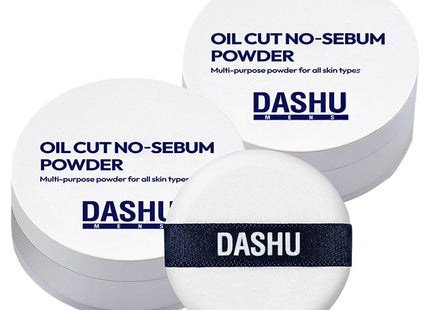 DASHU  Men's Oil Cut No Sebum Powder 5g, White, 2 Count
