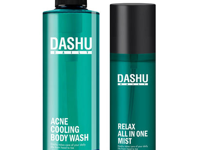 DASHU  Daily Acne Cooling Back Wash 500ml + Daily Relax All-in-One Body Mist 200ml Set, 1 Set