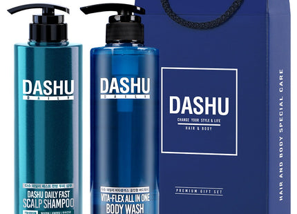 DASHU  Premium Hair & Body Care Gift Set A Fast Shampoo + All-in-One Body Wash, 1 Set
