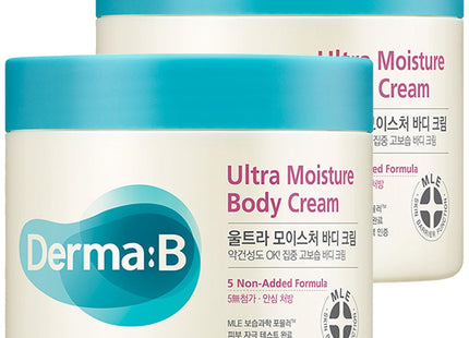 DERMA:B Derma:B Ultra Moisture Body Cream Gentle Vanilla Powder Scent, 430ml, 2 Count