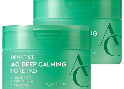 DEWYTREE  AC Deep Green Calming Pore Pad 180g, 60 Pads, 2 Pack