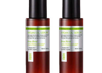 HARAZ ARGAN OIL SERUM GREEN FLORAL SCENT HAIR ESSE nce, 100ml, 2 Count