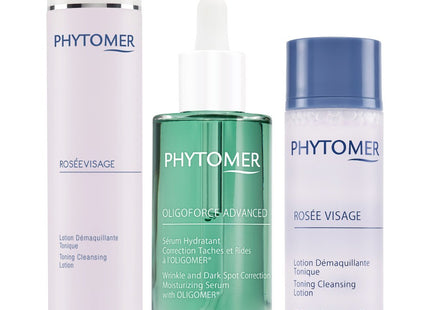 PHYTOMER  Rosee Visage 250ml + Oligojoy Moisturizing Glow Serum 50ml + Rosee Visage 50ml, 1 Set