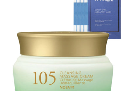 PHYTOMER Noevia 105 Herbal Cleansing Massage Cream 100g +  Mask Pack 1 Box (4 Sheets)