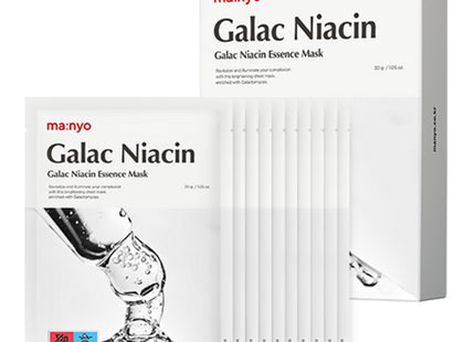 MANYO FACTORY Galac Niacin Essence Mask, 10 Sheets, 1 Pack
