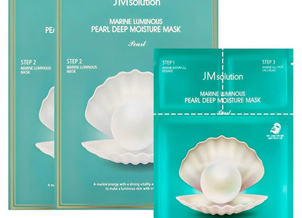 JM SOLUTION  CHEONGKWANG MARINE PEARL DEEP MOISTURE MASK PEARL, 10SHEETS, 2PACK