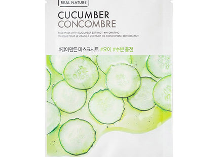 THE FACE SHOP Real Nature Cucumber Face Mask, 1 Sheet, 1 Count