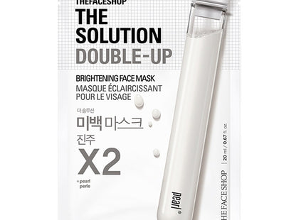 THE FACE SHOP  The Solution Brightening Double Up Mask Sheet, 1 Sheet, 1 Count