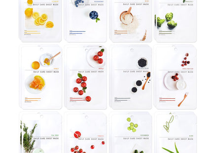 EUNYUL  Daily Care Sheet Mask 12 Types x 2p, 24 Count, 1 Pack