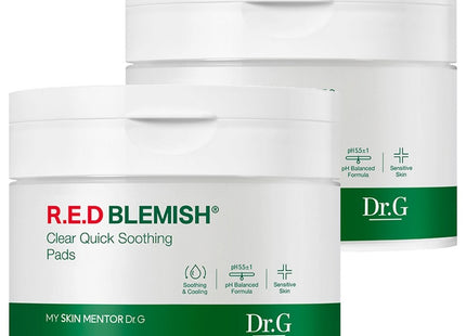 DR.G  Red Blemish Clear Quick Soothing Pack 130ml, 70 count, 2 pack