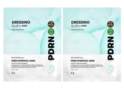 VT COSMETICS VT PDRN Hydrogel Mask 33g, Assorted Colors, 2 Sheets