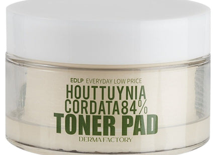 DERMA FACTORY  Houttuynia Cordata 84% Toner Pad 150ml, 30 count, 1 pack