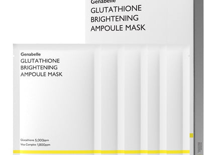 GENABELL  Glutathione Brightening Ampoule Mask 25ml, 5 Count, 2 Pack