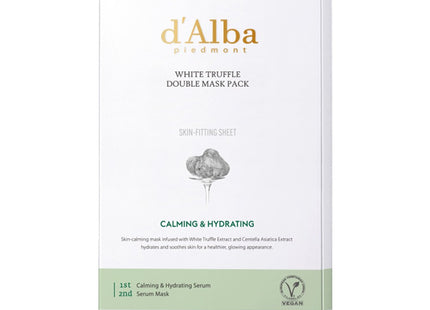 D’ALBA  White Truffle Double Mask Pack, 4 Count, 1 Pack