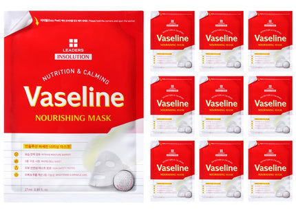 LEADERS  Insolution Vaseline Nourishing Mask 10ea 1pack