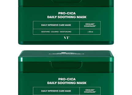 VT COSMETICS  Pro Cica Daily Soothing Mask, 30 Sheets, 2 Pack