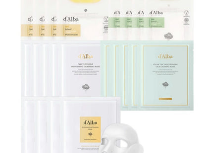 D'ALBA  Mask Pack Nourishing 5p + Cica 5p + Double Soothing 4p + Double Nutrition 4p + Liftension 4p Set, 1 Set