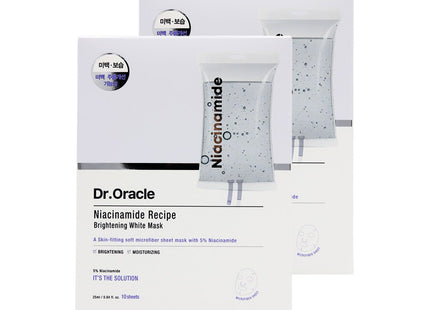 DR. ORACLE  Niacinamide Recipe Mask Pack 25ml, 10 Count, 2 Pack