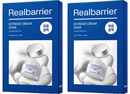 REAL BARRIER  Extreme Cream Mask 27ml, 10 Count, Pack of 2