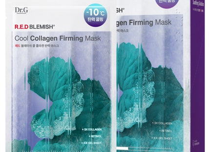 DR.G  Red Blemish Cool Collagen Firming Mask, 10 Sheets, 1 Pack