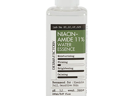 DERMA FACTORY  Niacinamide 11% Water Essence 150ml 1 pack