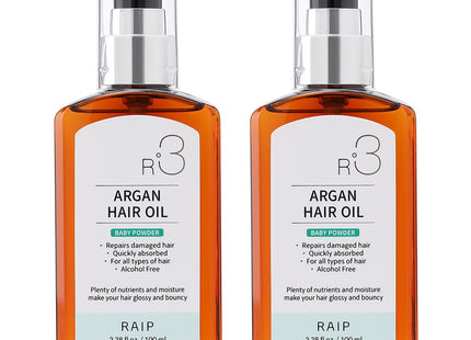 RAIP R3  Argan Oil Hair Essence Baby Powder, 100ml, 2 Pack