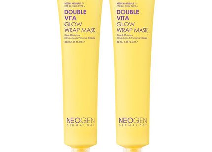 NEOGEN DERMALOGY  Double Vita Glow Lab Mask 40ml, 1 Count, Pack of 2