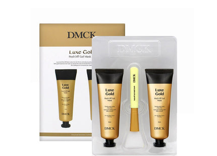 DMCK  Luxe Gold Peel Off Gel Mask 50ml x 2p + Silicone Brush Set, 1 Set