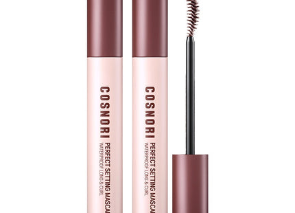 COSNOORIE  Perfect Setting Waterproof Long & Curl Mascara 7ml, 03 Rosy Brown, 2 Count