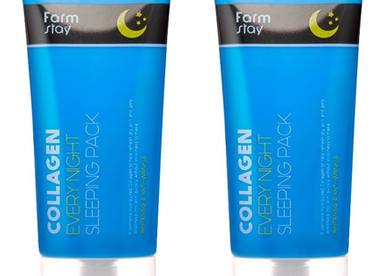FARM STAY  Collagen Every Night Sleeping Pack 120ml 2 Count
