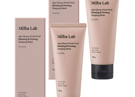 MILBO LAB  Jeju Yeojeongsil Radiance & Elasticity Sleeping Pack, 100g, 2 Count
