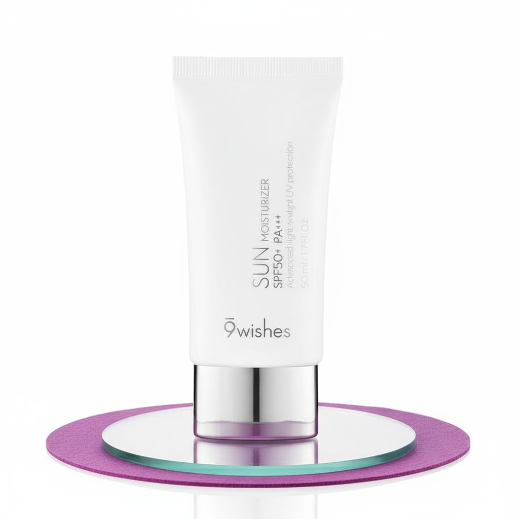 My Holy Grail Sunscreen: 9 Wishes Sun Moisturizer SPF50+ PA+++ Review | Lightweight & Hydrating Daily UV Protection
