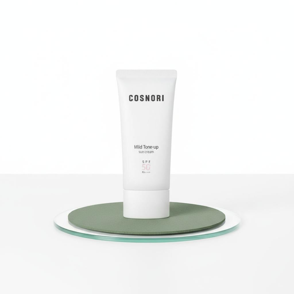 My Holy Grail Sunscreen: Cosnori Mild Vegan Tone-Up Sun Cream 50ml Review | Natural Glow & Sensitive Skin Friendly!