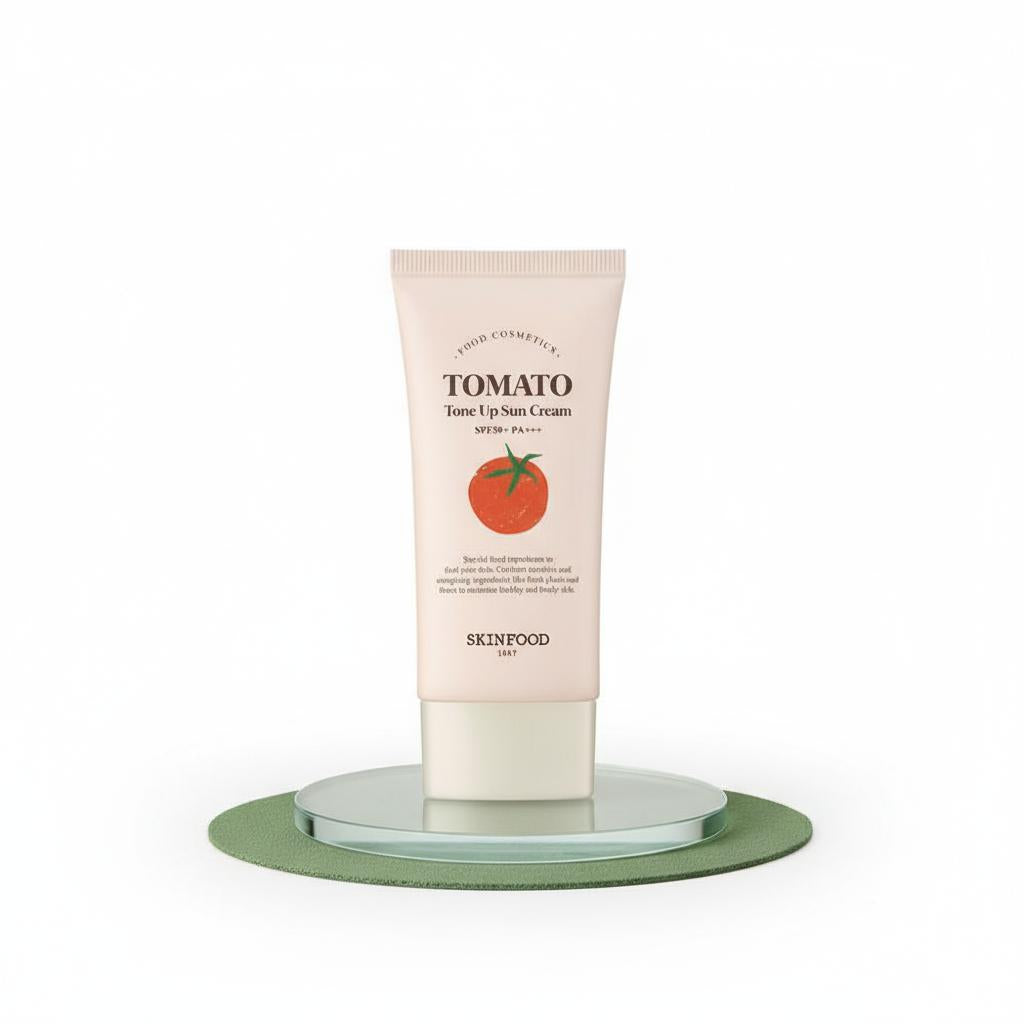 SKINFOOD Tomato Tone Up Sun Cream: Your Secret Weapon for Brighter, Protected Skin!