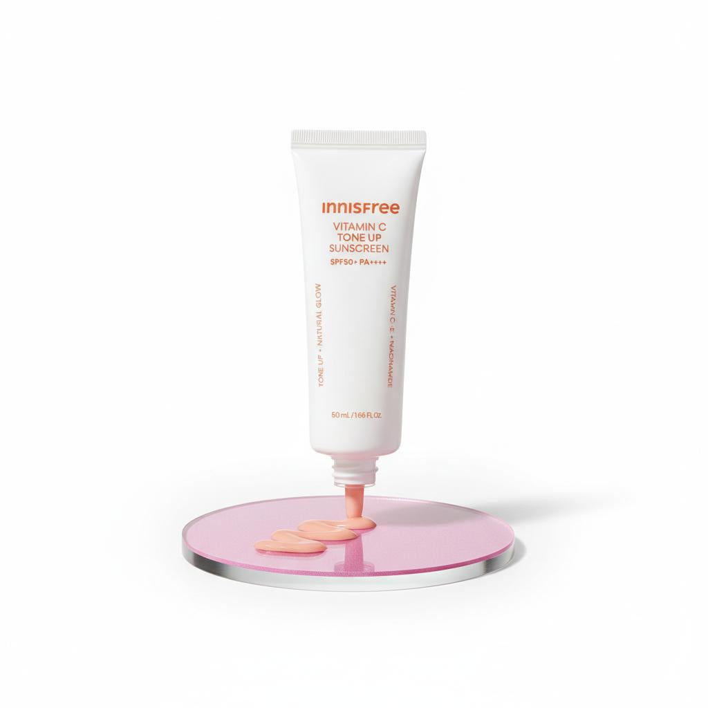 My Holy Grail Sunscreen: Innisfree Vitamin C Peach Tone-Up Sunscreen Review | Brightening & Tone-Up Magic!