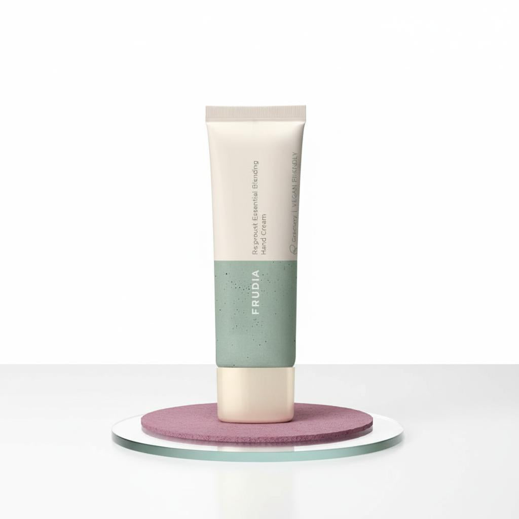 Frudia Re:proust Essential Blending Hand Cream Greenery 50g: My Holy Grail for Soft, Hydrated Hands in Korea!