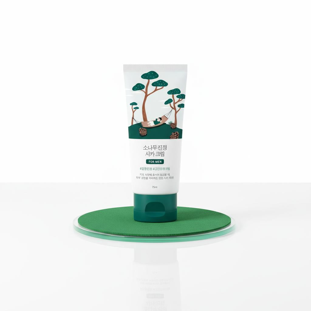 Gentlemen, Meet Your Skin's New Best Friend: My Honest Review of Round Lab's Pine Calming Cica Cream for Men!