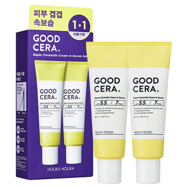 HOLIKA HOLIKA  Gudetama Super Ceramide Cream in Serum 1+1 100ml 1ea