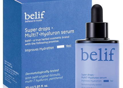 BELIF Belif Super Drops Multi-7 Hyaluron Serum, 30ml, 1 Count
